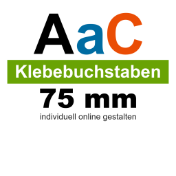 Folienbuchstaben 75 mm Klebebuchstaben