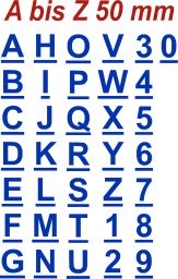 Klebebuchstaben Alphabet  5cm