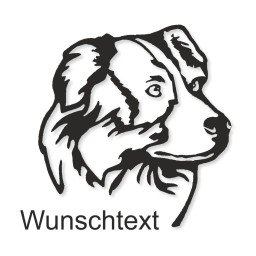 Hunde Sticker Aussi mit Namen