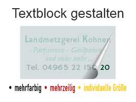 Selbstklebende Textaufkleber gestalten